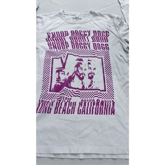 Snoop Doggy Dogg Long Beach California Long Sleeve T-Shirt White Pink Size Small - Picture 3 of 8